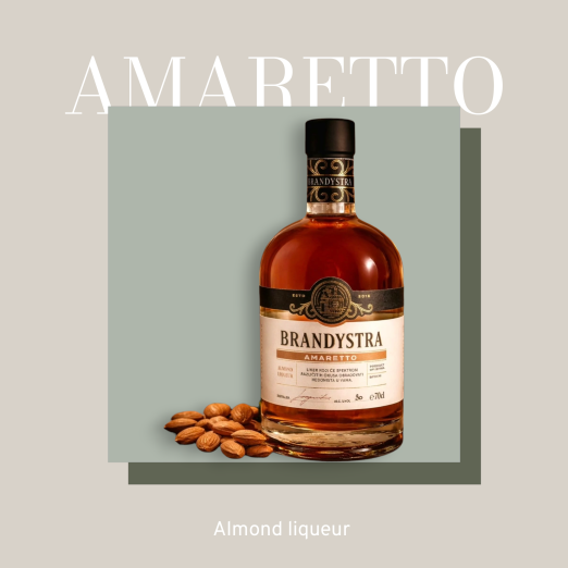 Amaretto , liker od badema s medom BRANDYSTRA
